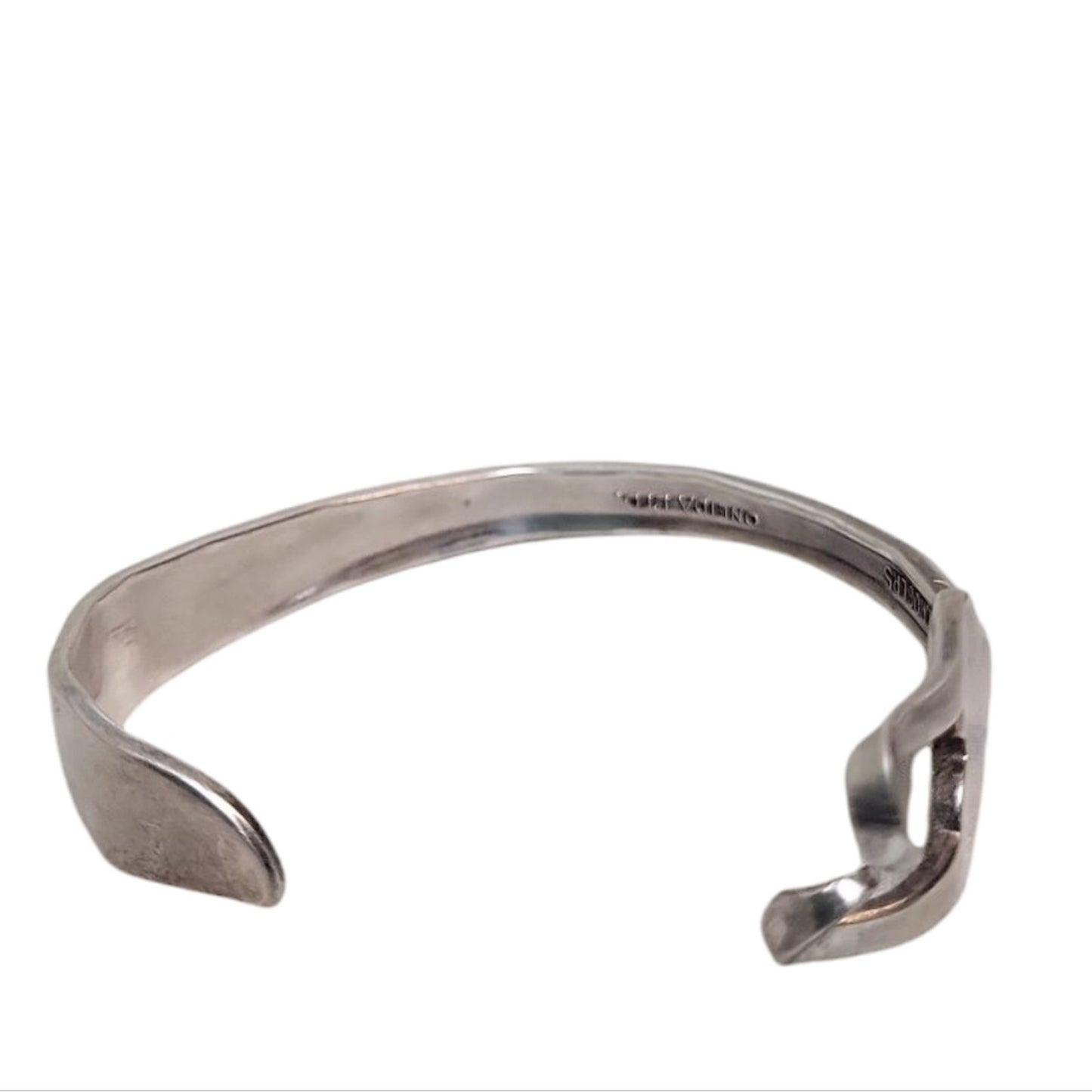 WM A Rogers Oneida Floral Fork Cuff Silver Plated Bracelet 6
