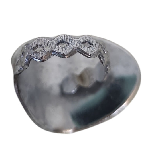 Stainless Steel Zig Zag Spoon Ring